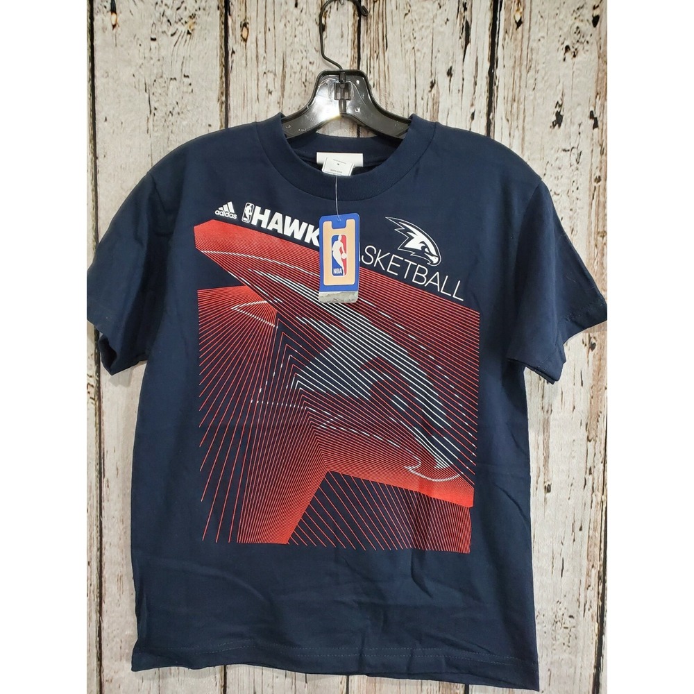 Adidas Youth Medium 10/12 Atlanta Hawks NBA Short Sleeve Tee T-Shirt TShirt NEW